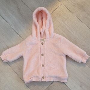 First Impressions Pink Fuzzy Hoodie Sweater